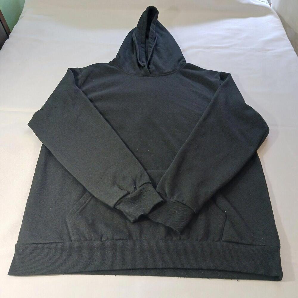 Highland Originals Men's Black Cotton Blend Pullover Hoodie Sweatshirt Sz Large